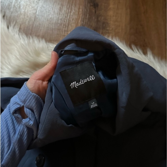 MADEWELL The Rosedale Blazer In Crepe Nighttime - Picture 8 of 10